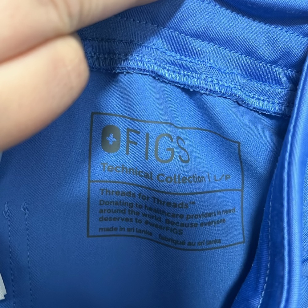 FIGS Women’s Zamora Jogger Scrub Pants with Drawstring Ceil Blue size L/P - Picture 3 of 9